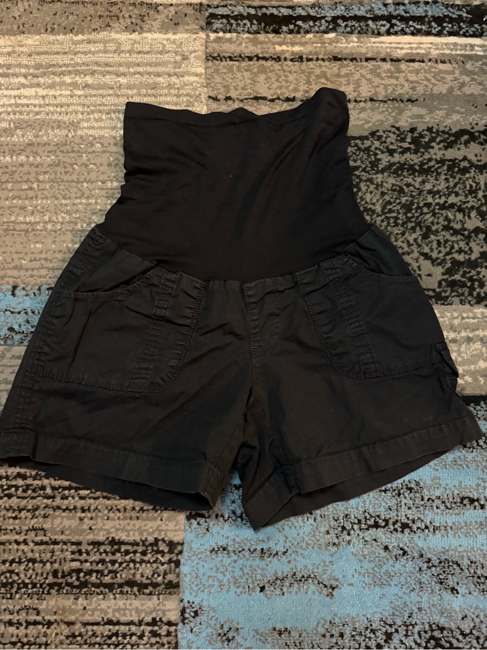 Motherhood Maternity Black Comfort-Waist Shorts